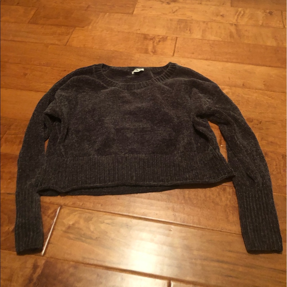 Olive green cropped sweater
